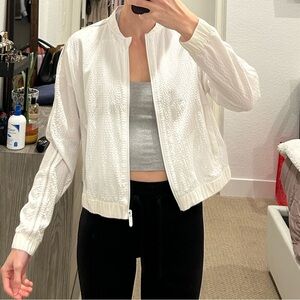 Lululemon Athletica White Bomber Jacket
